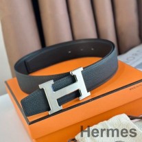 Hermes H リバーシブルベルト 38MM ブラックエプソンレザー