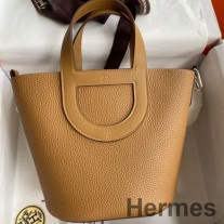 Hermes イン ザ ループ 18 ビスケット クレマンス レザーのハンドメイドバッグ