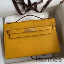 Hermes ケリー ポシェット ハンドメイドバッグ ジョーヌ アンブル エプソム カーフスキン