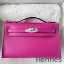 Hermes ケリー ポシェット ハンドメイドバッグ ローズパープル エプソムカーフスキン