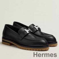 Hermes レディース フォーブル ローファー ブラック レザー