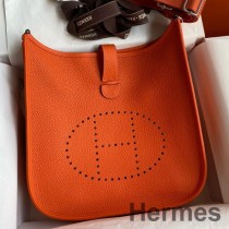 Hermes エブリン III PM 29 ハンドメイドバッグ オレンジ クレマンスレザー