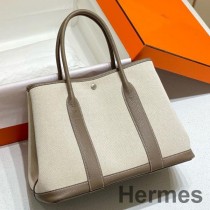 Hermes ガーデンパーティ 36cm バッグ トワル＆トープレザー