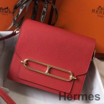 Hermes ミニ サック ルーリ 18cm バッグ レッド エバーカラー カーフスキン