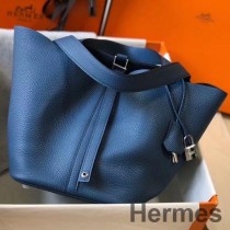 Hermes ピコタン ロック 22 バッグ ブルーアゲート クレマンスレザー
