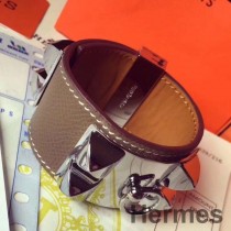 Hermes トープ エプソン コリエ ドゥ シアン ブレスレット サイズ S