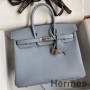 Hermes バーキン 25 リターン ハンドメイドバッグ ブルー ライン エプソム カーフスキン