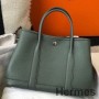 Hermes ガーデンパーティ 30 バッグ ヴェールアマンド トリヨンレザー