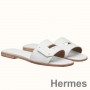 Hermes ビューサンダル ホワイトカーフスキンレザー