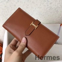 Peňaženka Hermes Gold Swift Bearn Gusset