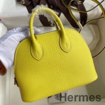 Hermes Bolide 1923 Mini ručne vyrobená taška z Lime Chevre Mysore kože