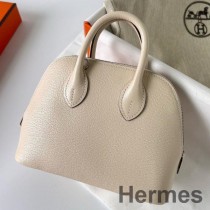 Ručne vyrobená mini taška Hermes Bolide 1923 z kože Nata Chevre Mysore