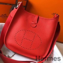 Taška Hermes Evelyne III 29 PM v červenej koži Clemence