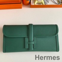 Spojková taška Hermes Jige Elan 29 z malachitovej epsomskej kože