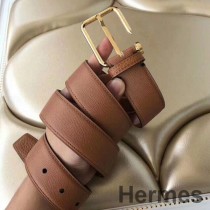 Hermes Lennox 40 MM opasok z hnedej epsomskej kože