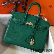Hermes 버킨 25cm 백 인 Vert Vertigo Clemence Leather GHW