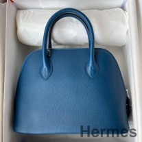 Hermes Bolide 1923 25 딥 블루 에버컬러 송아지 가죽 핸드메이드 백