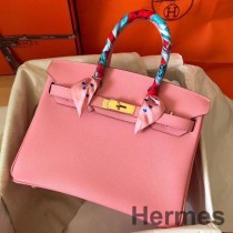 Hermes 버킨 30 핑크 엡솜 가죽 핸드메이드 백