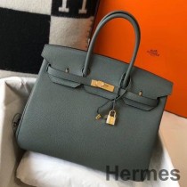 Hermes 버킨 35cm 백 인 베르트 아망드 클레멘스 가죽 GHW