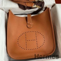 Hermes Evelyne III PM 29 골드 클레멘스 가죽 핸드메이드 백