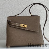 Hermes Kelly En Desordre 20 토프 엡솜 송아지 가죽 핸드메이드 백