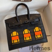 헤르메스 쏘 블랙 미드나잇 포부르 버킨 20 셀리어 한정판 백