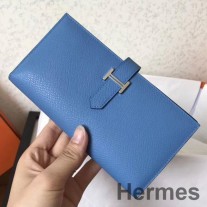 Portfel Hermes Blue Jean Epsom Bearn z klinem
