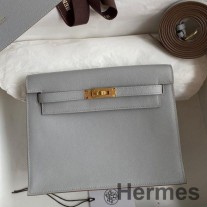 Torba Hermes Kelly Danse II z niebieskiej skóry cielęcej Evercolor Glacier