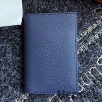 Etui na karty Hermes MC² Euclide z szafirowej skóry Epsom