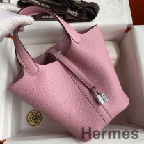 Ręcznie robiona torba Hermes Picotin Lock 18 ze skóry w kolorze fioletowo-fioletowym Sylvestre Clemence