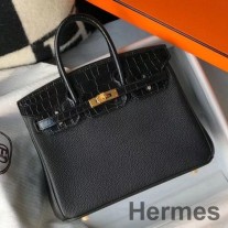 Czarna torba Hermes Touch Birkin 25 cm z limitowanej edycji