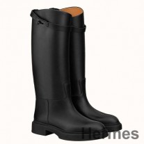 Buty Hermes Variation z czarnej skóry cielęcej