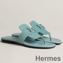 Sandały Hermes Galerie Z Zamszowej Skóry Vert D'eau