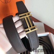 Klamra paska Hermes H Au Carre i pasek Cafe 32 mm