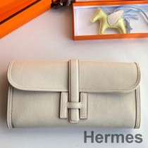 Kopertówka Hermes Jige Elan 29 ze skóry cielęcej Craie Swift