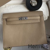 Torba Hermes Kelly Danse II ze skóry cielęcej Gris Tourterelle Evercolor