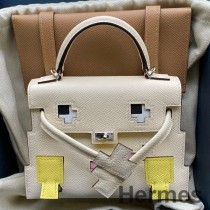 Torba Hermes Kelly Doll Picto ze skóry cielęcej Nata Epsom