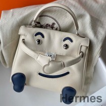 Torba Hermes Kelly Doll Quelle Idole ze skóry cielęcej Craie Swift