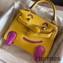 Torebka Hermes Kelly Doll Quelle Idole ze skóry cielęcej w kolorze jasnoniebieskim Ambre Swift