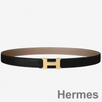 Dwustronny pasek Hermes Mini Constance 24 mm w kolorze czarno-szarym