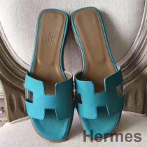 Sandały Hermes Oran Ze Skóry Lagon Epsom