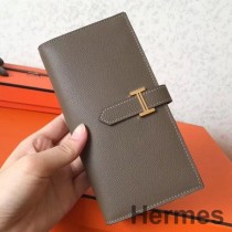 Portfel Hermes Taupe Epsom Bearn z klinami