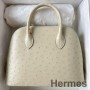 Hermes Bolide 1923 25 Ręcznie robiona torba ze skóry strusia Parchemin