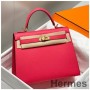 Torba Hermes Kelly 28 cm z różowej skóry Extreme Epsom GHW