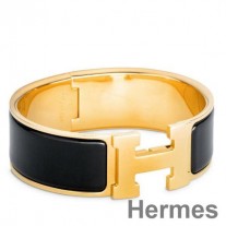 Pulsera Hermes Clic Clac H PM con esmalte negro