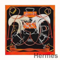 Mantón Hermes Projets Carres negro 140