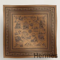 Hermes Caramel Tatouages Marins Bandana Mantón 140