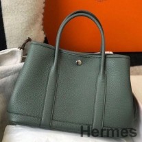 Bolso Hermes Garden Party 36 en cuero Vert Amande Clemence
