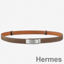Cinturón Hermes Kelly 18 en cuero Epsom color topo