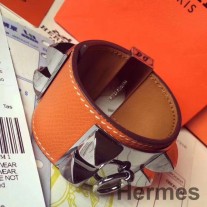 Pulsera Hermes Naranja Epsom Collier de Chien Talla S